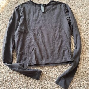 Skims Cropped long sleeve t-shirt Long Sleeve Stretch Top Size S